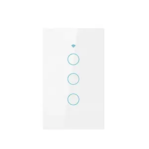 1 2 3 Gang AU US Standard Electronic Touch Light Switch Smart WiFi & RF Wall Switch