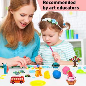Argile à <span class=keywords><strong>modeler</strong></span> Foska, couleurs assorties, ne sèche jamais, avec outils, jouets, cadeaux pour les enfants de 3, 4, 5, 6, 7, 8 ans et plus, garçons, filles, enfants - Product Image 5