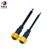 Connecteur étanche IP67IP68 M20 2 3 4 broches Câble électrique Fil autobloquant Soudure mâle femelle Prise d'alimentation Connecteur 4 broches