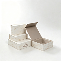 Boîte pliante de luxe personnalisée avec logo, en carton rigide mat noir, jetable, vide, avec fermeture magnétique