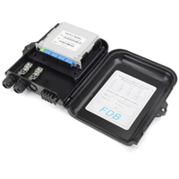 Boîtier de distribution de fibre optique extérieur étanche IP65 FTTH 8 cœurs, 2 entrées 8 sorties, adaptateur SC LC, montage mural, répartiteur PLC 1x8, boîtier NAP