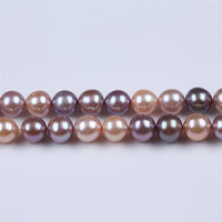 Perles d'eau douce baroques rondes multicolores naturelles, 10-13mm, pour la fabrication de colliers et de boucles d'oreilles