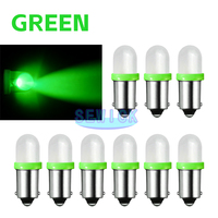 Non Polaire AC DC 6V 6.3V BA9S T4W # 44 # 47 ampoules LED F10 à culot non polarisé pour machine de flipper, blanc et bleu