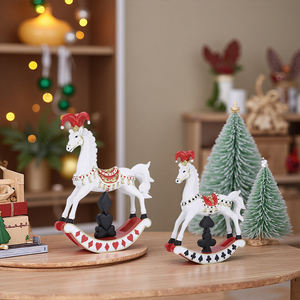 Figur <span class=keywords><strong>Resin</strong></span> Kuda Goyang Redeco Luxury Playing Card, Desain Poker Suit, Dekorasi Rumah Elegan, Hadiah - Product Image 6