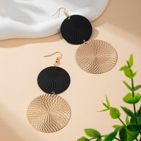 Ronde schijfketting Dames High-End Licht-luxe Modieus Nieuw Hangertje Ketting Oorbellen Valentijnsdag Cadeau voor vrouwen