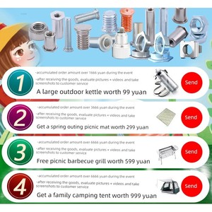 Einpressmuttern aus Kohlenstoffstahl, verzinkte Nietkappen M2 M3 M4 M5 M6 M8 M10 M12 - Product Image 1