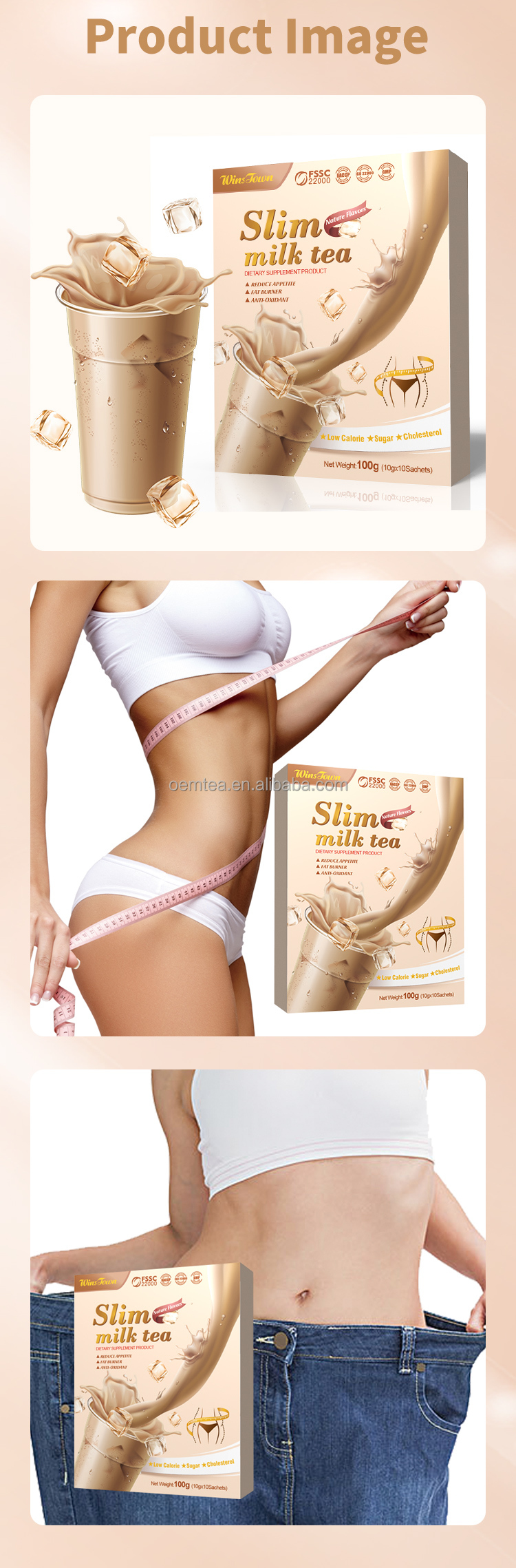 Slim Milk Tea Private Label Special Design Quick 14 Days Detox Flat Tummy Tea Slimming Milk Tea