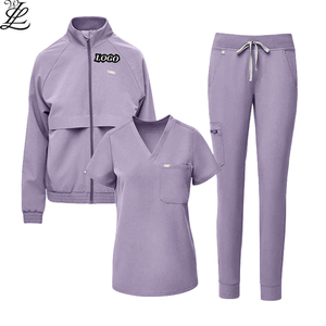 Divise Mediche da Lavoro all'Ingrosso con Logo Personalizzato, Completi con Giacca Lunga e Pantaloni Jogger <span class=keywords><strong>per</strong></span> Dottori, <span class=keywords><strong>Infermieri</strong></span> e Personale Ospedaliero, Uomo e Donna - Product Image 1