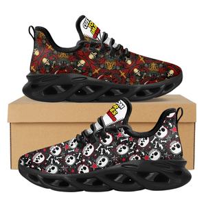 Zapatillas de deporte de tendencia de moda con estampado de película de terror para hombre y mujer, zapatillas de correr de malla - Product Image 2