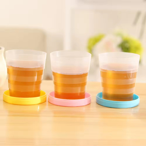 Gobelet d'eau pliable en silicone portable pour le voyage en plein air, le camping, bouteille d'eau en plastique compressible pour les voyages - Product Image 1