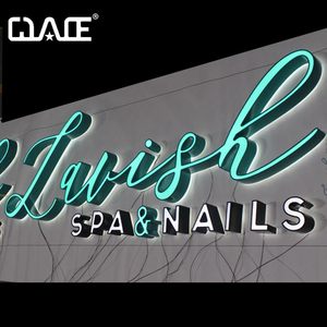 Gracesign dropshipping ngoài trời dấu hiệu kinh doanh nhà sản xuất tùy chỉnh 3D chiếu sáng thư ký thép Acrylic chữ - Product Image 6