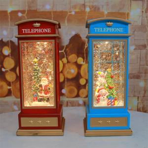 สินค้ามาใหม่ ไฟ LED โทรศัพท์บูธ 1 ลิตร แสงวอร์มไวท์ พร้อมน้ำ สำหรับตกแต่งวันคริสต์มาส ของขวัญสำหรับเด็ก - Product Image 1