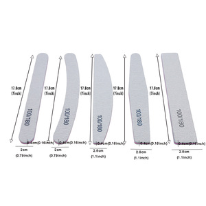 Lime à ongles professionnelle en gros, double face 100/180, personnalisable avec logo OEM, lime à ongles zébrée haut de gamme - Product Image 4