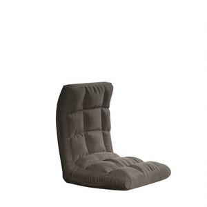 Chaise Longue Pieghevole in Poliestere Grigio Scuro con Imbottitura in Schiuma, Design Moderno, Stile Contemporaneo, Arredamento per Soggiorno - Product Image 1