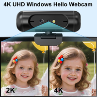 Cámara Web OEM 4K con Windows Hello, UHD 3840x2160, Sensor CMOS USB para PC/Laptop/Escritorio