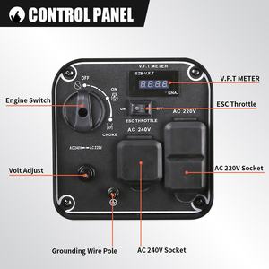 เครื่องกำเนิดไฟฟ้าสำรองแบบอินเวอร์เตอร์ ใช้แก๊สโซลีน 1.8KW 2KW 4 จังหวะ สตาร์ทแบบมือหมุน พร้อมแผงควบคุมดิจิตอล - Product Image 3