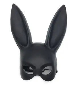热卖兔子面具聚氯乙烯半脸面具万圣节服装SM性感兔子女角色扮演派对夜总会配件