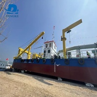 Dredger Apung Bermesin Diesel DINGKE 4-6-8 inci dengan Pompa Hisap dan Pompa Pasir Hidrolik Kecil