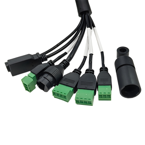 Профессиональный класс 450 мм <span class=keywords><strong>CCTV</strong></span> жгут проводов луженый медный проводник ПВХ IP67 водонепроницаемый белый/черный 30 В кабели для камеры безопасный - Product Image 4