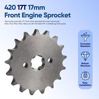 Pignon avant 420 17T 17mm pour moto tout-terrain, VTT et karting 50-160cc Lifan Loncin Zongshen Roketa Coolster Sunl – Vente directe usine