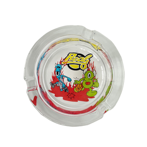 Cenicero de Cristal Dorado Creativo y Elegante para Oficina, Sala de Estar, Hogar, Cenicero Redondo Grande para Fumar - Product Image 3