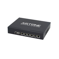 Router lembut keamanan jaringan Gigabit, peralatan mendukung dudukan rak 1U pc Firewall 6 lan mini D525 1gb