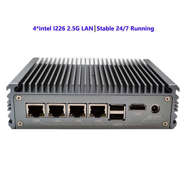 Mini PC Intel Celeron J4125 4x 2.5G I226-v LAN Support PfSense OPNsense Firewall Appliance Network Security VPN Router