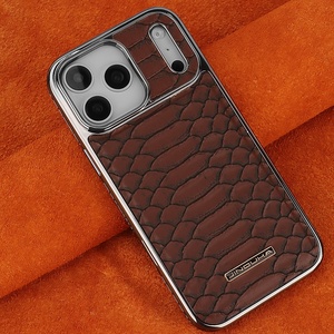 เคสโทรศัพท์หนัง PU ลายจระเข้สุดหรู สำหรับ iPhone 17 16 15 14 13 12 Pro Max 17 Air ขอบชุบเคลือบกันกระแทก - Product Image 1