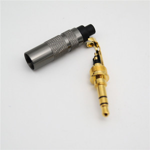 3.5mm Audio <b>Plug</b> Three Pole Headphone <b>Adapter</b> Titanium Gray Matte Silver DIY Connector - Product Image 2
