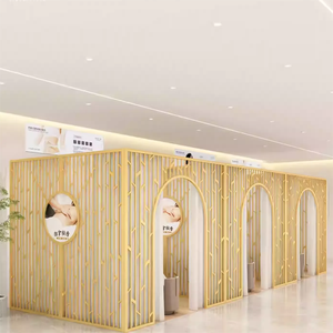 ฉากกั้นห้องโลหะติดผนังสำหรับร้านอาหารห้องส่วนตัวทำเล็บร้านเสริมสวยร้านเสริมสวยจัดงานแต่งงานวันเกิด - Product Image 5