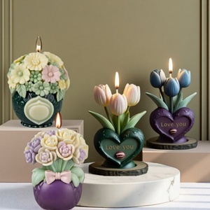 TangChu Flower <b>Basket</b> Design Silicone Mold Set for Candle and Soap Making - Product Image 1