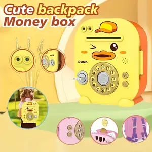 Caja de dinero personalizada de fábrica para niños, hucha de juguete, hucha de plástico pequeña, hucha segura para niños, cajero automático con huellas dactilares, almacenamiento de monedas de cerdo - Product Image 3