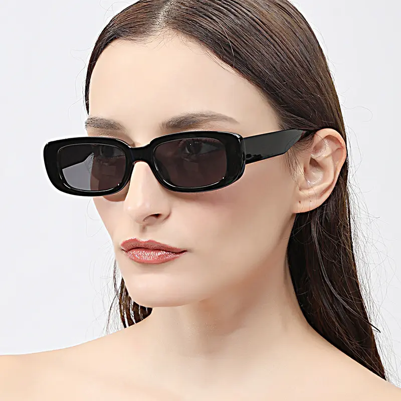 2024 neuer trend kleine rahmen-sonnenbrille quadratischer gelee-farbrahmen mode straßen-shot-sonnenbrille für frauen