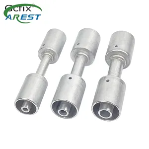 #6 #8 #10 Aluminum Fitting Straight Beadlock Splice Fitting for Air Condition Standard Barrier Hose AC 3/8 1/2 5/8