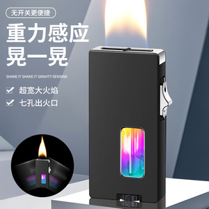 Encendedor de Gas Butano Recargable Gravity con Función Antiviento, Diseño Metálico para Viajes - Product Image 3