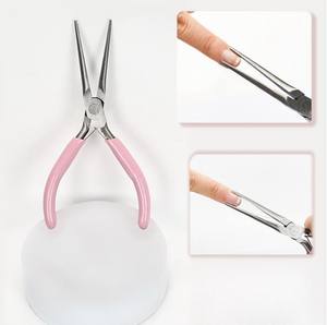 Mango Rosa Clip moldeador de boca puntiaguda larga Extensión de construcción Clip moldeador de uñas - Product Image 4