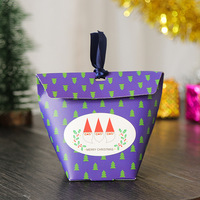 Luxuriöse Feiertags-Geschenkbox mit Vierfarbdruck, Schleifenhenkel und Individuellem Logo aus Karton für Süßigkeiten und Kekse, Anpassbar