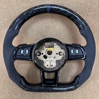 Volant personnalisé en fibre de carbone forgée rouge avec LED pour VW Volkswagen Golf 5 6 7 R MK5 MK6 MK7 GTI Polo Passat B8