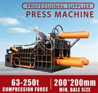 Presse à balles hydraulique pour métaux 7,5 kW, haute sécurité, prix compétitif, pour le traitement du laiton, du cuivre, de l'acier inoxydable et de l'acier au carbone, pression 63 tonnes