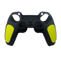 Coque de protection ergonomique bicolore anti-transpiration avec découpes précises et antidérapante en silicone pour manette PS5 DualSense