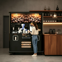 Máquina Expendedora de Café y Té con Leche de Múltiples Sabores, Robot Barista Robótico Totalmente Automático con Arte Latte Personalizado
