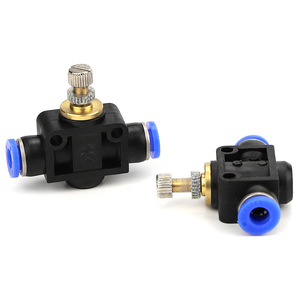 Vanne de régulation de vitesse pneumatique DDE Dade Pneumatics, raccord rapide pour tuyau droit, 4mm 6mm 8mm 10mm 12mm - Product Image 4