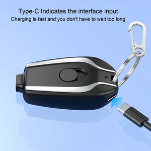 Wholesale 1500Mah Emergency Quick <b>Charge</b> Powerbank Micro USB Type-<b>C</b> Output PVC Material Pocket Key Chain Charger Mini Portable - Product Image 4