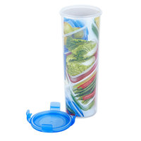 Tarro hermético de plástico para almacenamiento de especias, té y café, con tapa fácil, hecho a medida, la mejor calidad