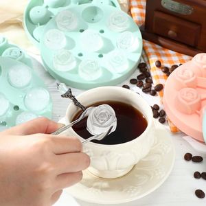 High Quality 3D Rose Ice Mold 1.4 Inch <b>Silicone</b> Flower Ice Cube Trays for <b>Baking</b> Freezing Customizable Logo Great Cone Holder - Product Image 4