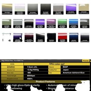2024 ยอดนิยมฟิล์มป้องกันสีTPUสีPPFความหนา7.5Milมากกว่า40สีTPU PPF<span class=keywords><strong>ฟิ</strong></span>ล์มคุณภาพสูง<span class=keywords><strong>ราคา</strong></span>ดี - Product Image 2