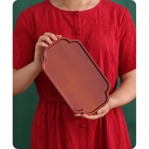 Plateau rectangulaire en bambou Begonia pour servir thé, en-cas, fruits, usage résidentiel - Product Image 1