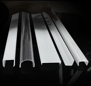 Đèn khuếch tán Bìa hồ sơ Polycarbonate Chiếu Sáng Quang học PVC Nhựa PC Đèn bóng râm cho tuyến tính LED ánh sáng chụp đèn - Product Image 1