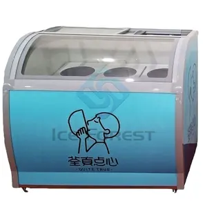 congelador 100 Suppliers-Congelador de sorvete comercial de superfície, 300 kg, congelar no peito, 100 l