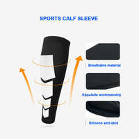 Manchon de compression et de soutien pour mollet, élastique, avec logo personnalisé, pour le sport et le football, offrant protection et maintien.